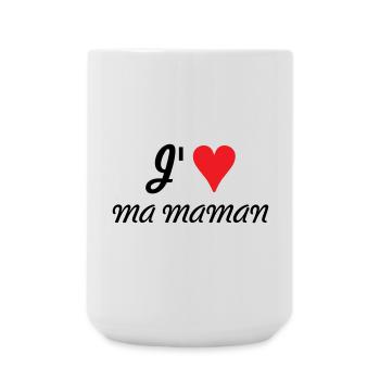 J'aime ma maman - Fête des Mères - Grande tasse 440 ml - blanc - Devant