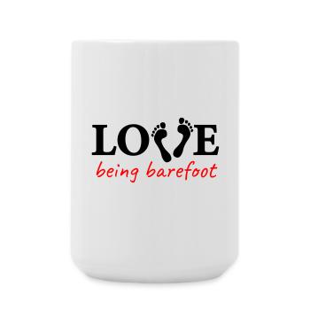 love being barefoot Version 2 - es lieben, barfuß - Große Tasse 440 ml - Weiß - Vorne