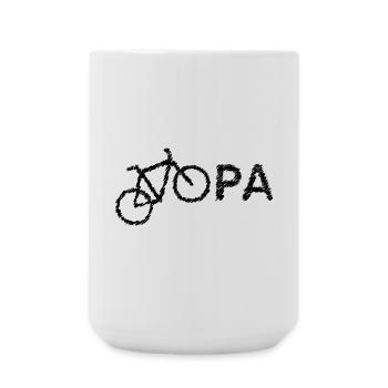 bester Opa Fahrrad Mountainbike Radeln Kritzeln - Große Tasse 440 ml - Weiß - Vorne