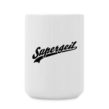 Supergeil - Große Tasse 440 ml - Weiß - Vorne