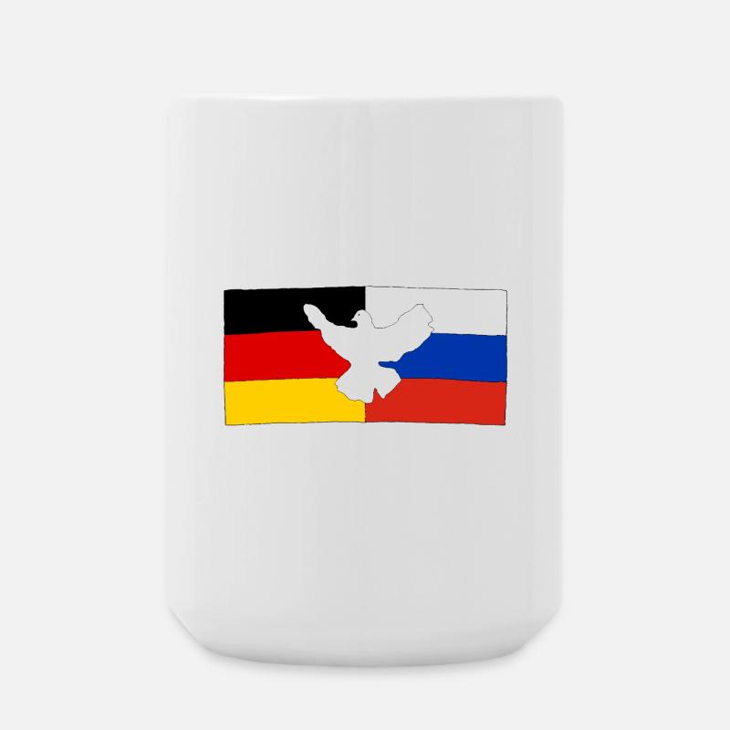 Deutsch-Russische Freundschaft - Große Tasse 440 ml - Weiß