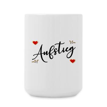 AUFSTIEG - Große Tasse 440 ml - Weiß - Vorne