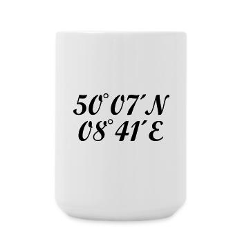 Frankfurter Koordinaten Frankfurt am Main - Große Tasse 440 ml - Weiß - Vorne