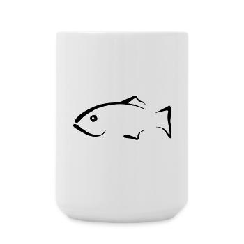 Fisch - Große Tasse 440 ml - Weiß - Vorne