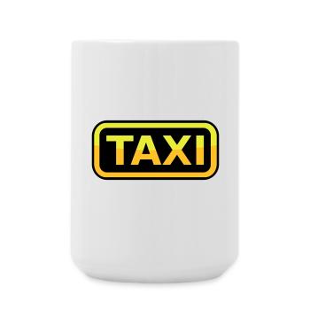 Taxi Schild - Große Tasse 440 ml - Weiß - Vorne
