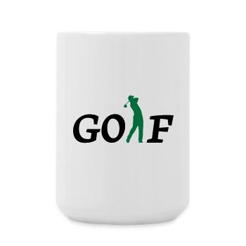 Golf - Große Tasse 440 ml - Weiß - Vorne