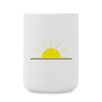Rising or setting sun - Large Mug 440 ml - white - Front
