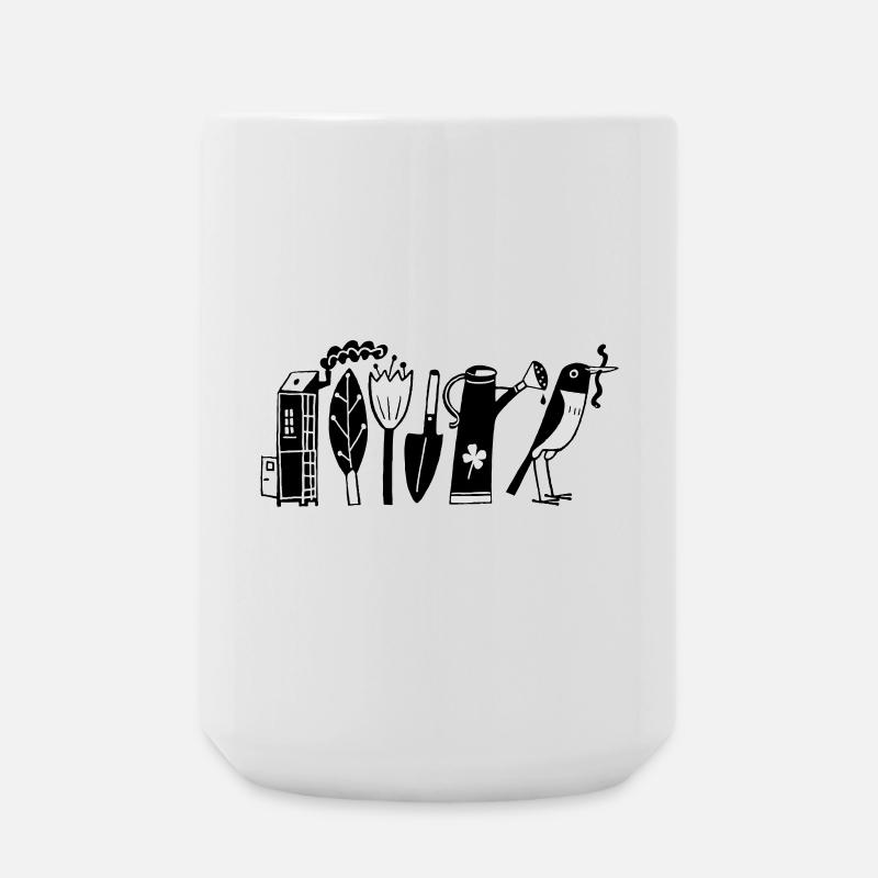 Garten - Große Tasse 440 ml - Weiß