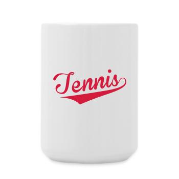 Tennis - Sport - Ball - Player - Game - Sportsman - Large Mug 440 ml - white - Front