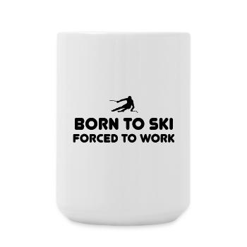 Born to ski T-Shirts - Large Mug 440 ml - white - Front