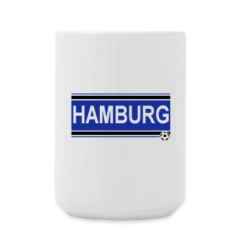 Hamburg , Tradition , Hamburg Fussball Fan (25) - Große Tasse 440 ml - Weiß - Vorne