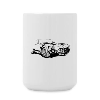 cobra car symbol classic car team classic car icon - Large Mug 440 ml - white - Front