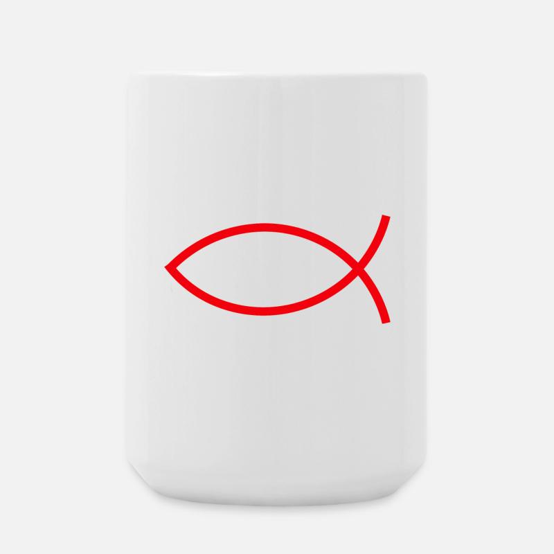 Jesus fish Ichthys fish fish - Large Mug 440 ml - white