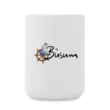 Königsvogel am Steuerrad - Große Tasse 440 ml - Weiß - Vorne