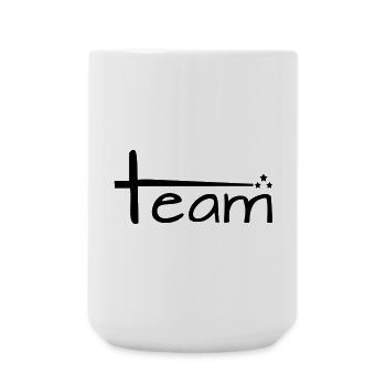 Team Style with Stars - Large Mug 440 ml - white - Front