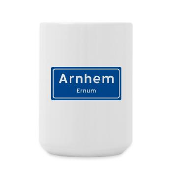 Arnhem place name sign - Large Mug 440 ml - white - Front