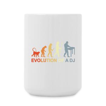 Evolution of a DJ - Large Mug 440 ml - white - Front
