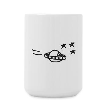 Alles außer-gewöhnlich - das UFO - Große Tasse 440 ml - Weiß - Vorne