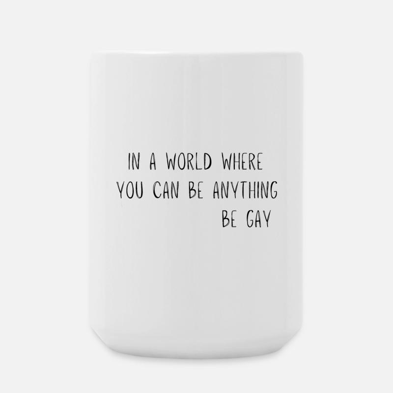 Funny design for gay rights - Large Mug 440 ml - white