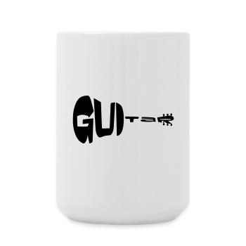 Guitar in the shape of a guitar * - Large Mug 440 ml - white - Front