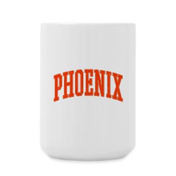 Phoenix Bogen-Schrift Shirt – USA Stadt - Große Tasse 440 ml - Weiß - Vorne