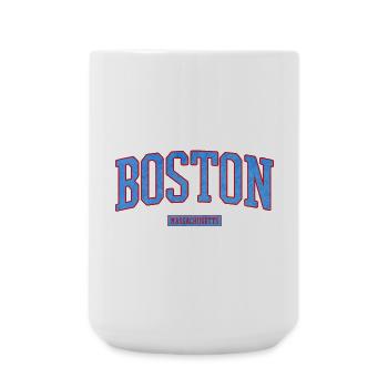 Boston City Pride Emblem - Large Mug 440 ml - white - Front