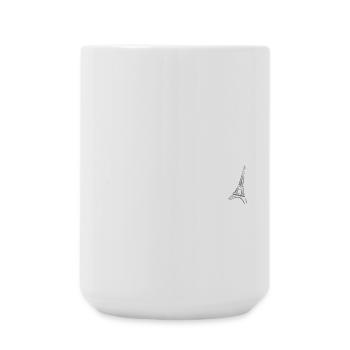 Paris Script with Eiffel Silhouette - Large Mug 440 ml - white - Front