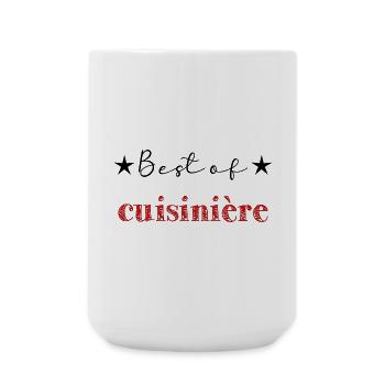 CUISINIERE. MAMAN. FÊTE DES MÈRES. BONNE FÊTE - Grande tasse 440 ml - blanc - Devant