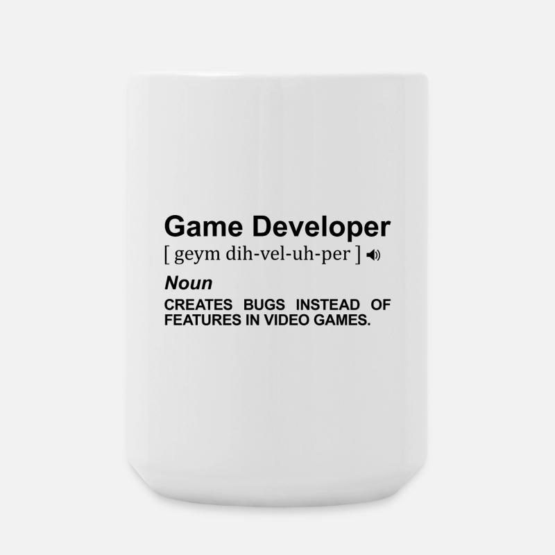 Game Developer Dictionary - Large Mug 440 ml - white