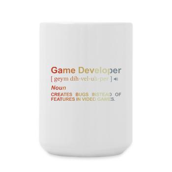 Game Developer Definition - Large Mug 440 ml - white - Front