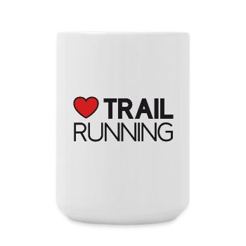 I Love Trail Running - Large Mug 440 ml - white - Front