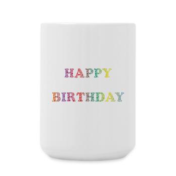 ALLES GUTE ZUM GEBURTSTAG. ALLES GUTE ZUM GEBURTSTAG. JAHRESTAG. - Große Tasse 440 ml - Weiß - Vorne