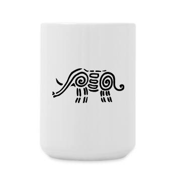 Elefant1 - Große Tasse 440 ml - Weiß - Vorne