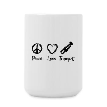 Ich liebe Trompete - Große Tasse 440 ml - Weiß - Vorne
