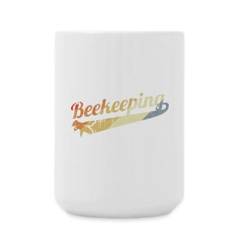 Vintage Beekeeping - Large Mug 440 ml - white - Front