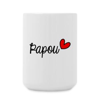 PAPA. FÊTE DES PÈRES. BONNE FÊTE PAPA. BONNE FÊTE. - Grande tasse 440 ml - blanc - Devant
