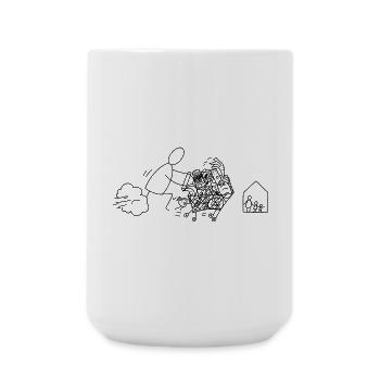 Familienfutter Einkaufserlebnis für die Familie - Große Tasse 440 ml - Weiß - Vorne