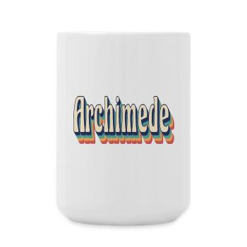 Vintage Retro Archimede T-Shirt Gift T-Shirt - Large Mug 440 ml - white - Front