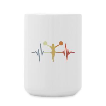 Vintage Cheerleader Pulsschlag - Große Tasse 440 ml - Weiß - Vorne