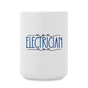 Electrician Proud Mom Cute Gift - Large Mug 440 ml - white - Front