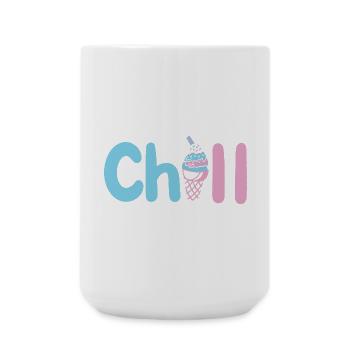 Eiscreme Sommer - Große Tasse 440 ml - Weiß - Vorne