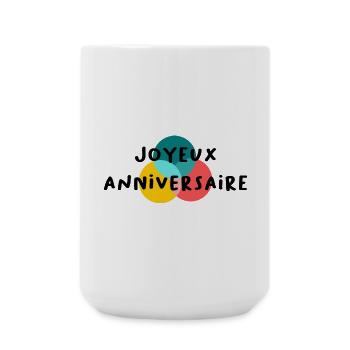 ALLES GUTE ZUM GEBURTSTAG. ALLES GUTE ZUM GEBURTSTAG. JAHRESTAG. - Große Tasse 440 ml - Weiß - Vorne
