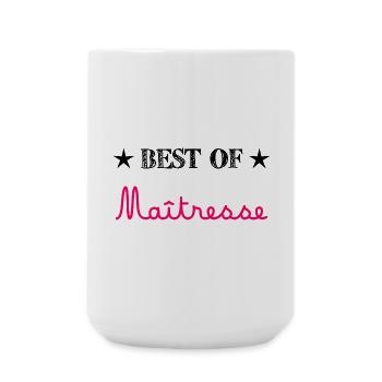 MISTRESS. THANK YOU. THANK YOU MISTRESS. GIFT - Large Mug 440 ml - white - Front