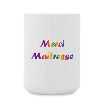 GELIEBTE. VIELEN DANK. DANKE HERRIN - Große Tasse 440 ml - Weiß - Vorne