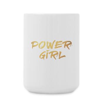 Power Girl Gold Girl Energy Handwriting Deluxe - Grande tasse 440 ml - blanc - Devant