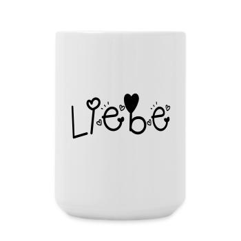 LIEBE VALENTINSTAG - Große Tasse 440 ml - Weiß - Vorne