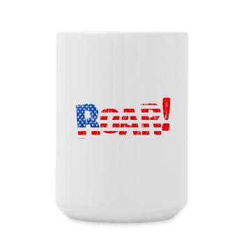 ROAR USA - Battlecry Vereinigte Staaten von Amerika - Große Tasse 440 ml - Weiß - Vorne