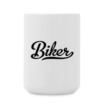 Biker - Große Tasse 440 ml - Weiß - Vorne