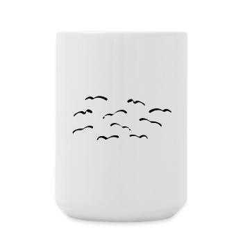 Oiseaux - Grande tasse 440 ml - blanc - Devant