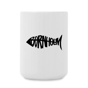 Bornholm - Fisch - Große Tasse 440 ml - Weiß - Vorne